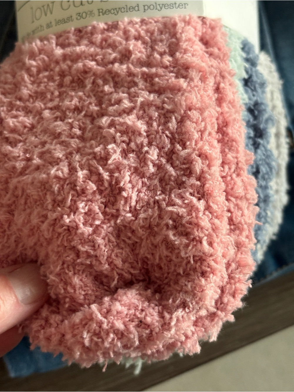Cozies Low Cut Fuzzy Socks 6 Pairs NEW Pink Blue Black Target - Picture 6 of 6